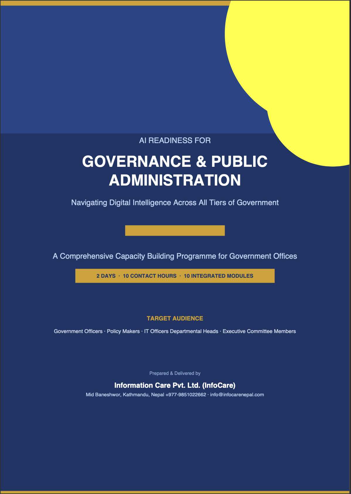 AI READINESS FOR GOVERNANCE & PUBLIC ADMINISTRATION